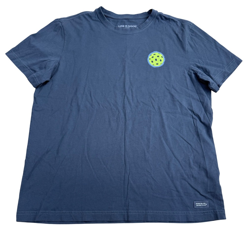 Life is Good Crusher Pickleball Graphic T-Shirt Mens L